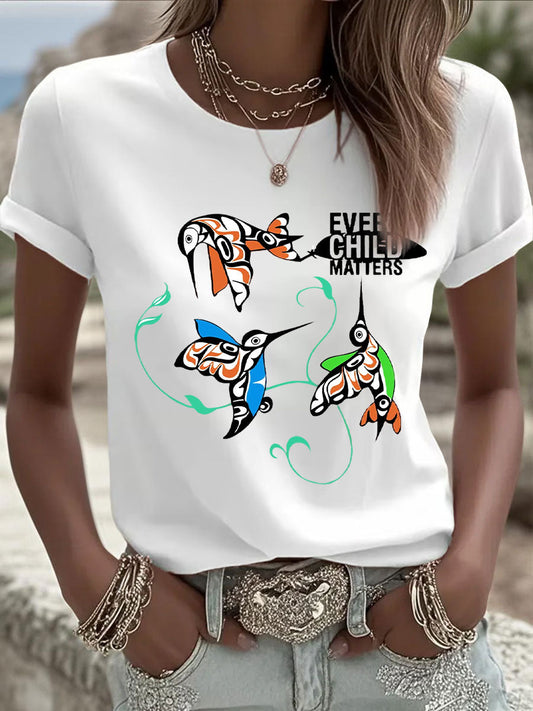 Women's Every Child Matters Printed Casual T-shirt