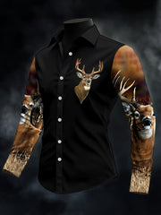 Men's Casual Western Style Contrast Color Shirt