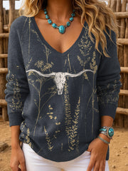 Women's Western Style Art Printed Tops