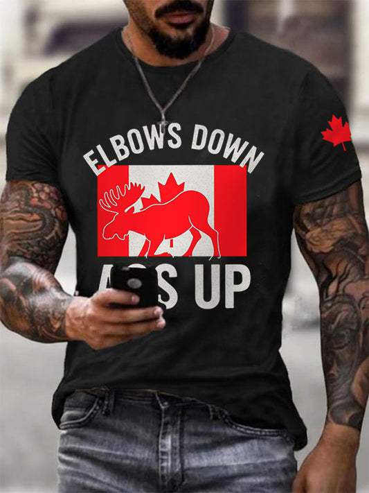 Men's  Elbows Down Ass Up Canada Casual Tee