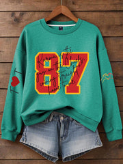 Women's Chiefs 8789 Diva Engaged Era Printed Sweatshirt