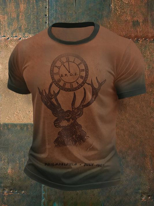 Men's Western Hunter Vintage Leather Philadelphia BPOE 1907 T-Shirt