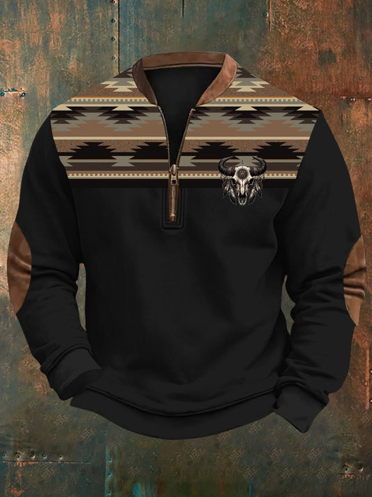 Men's West Printed Casual Sweatshirt