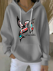 Women's All Child Matters Printed Casual Hoodie