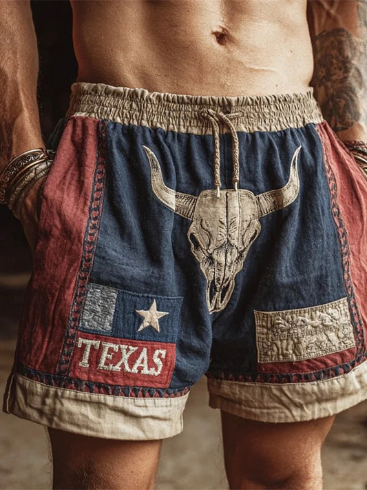Men's Vintage Western Texas Shorts