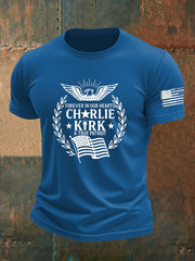 Men's Freedom Is Not Free R.I.P Charlie Kirk Short Sleeve T-shirt
