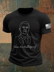 Men's Ideas Are Bulletproof Printed Casual T-shirt