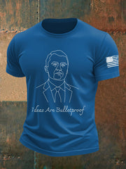 Men's Ideas Are Bulletproof Printed Casual T-shirt
