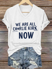 Women's Voice of Freedom Printed Casual T-shirt