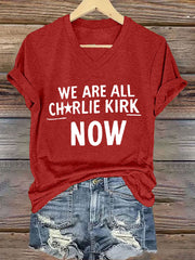 Women's Voice of Freedom Printed Casual T-shirt
