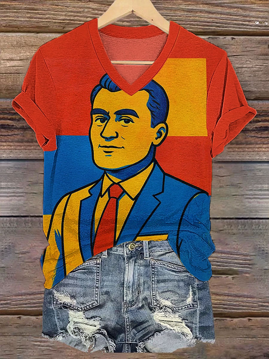 Women's Voice of Freedom Printed Casual T-shirt