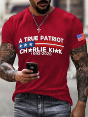 Men's Commemorative Leader A true Patriot Print T-Shirt
