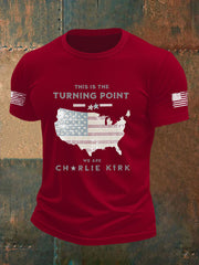 Men's Freedom Is Not Free This is the Turning Point R.I.P Charlie Kirk Short Sleeve T-shirt