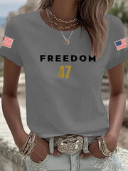 Women's Freedom 47 Flag Short Sleeve T-shirt