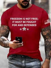 Men's Freedom Is Not Free Point Printed T-shirt