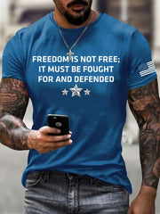 Men's Freedom Is Not Free Point Printed T-shirt