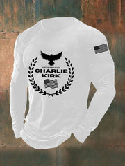 Men's Patriot Print Long Sleeve T-Shirt