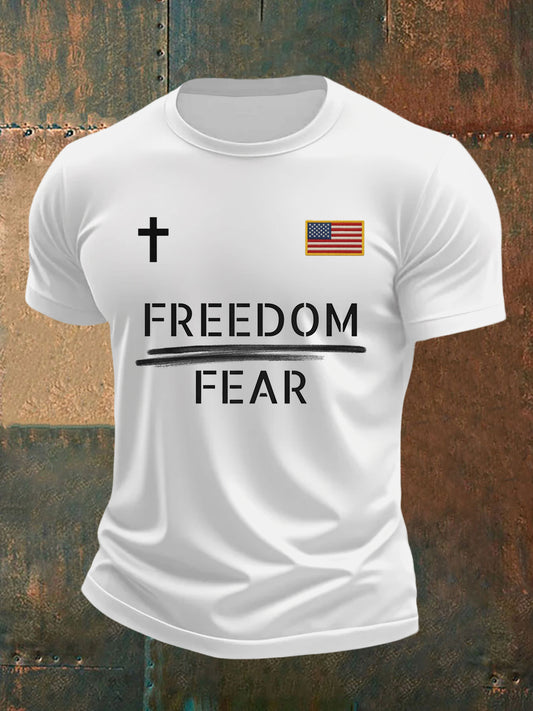 Men's Freedom Over Fear Short-sleeved T-shirt