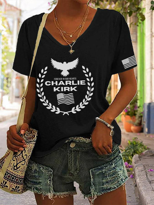 Women's patriot print T-shirt