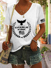 Women's patriot print T-shirt