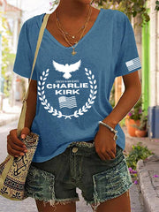 Women's patriot print T-shirt
