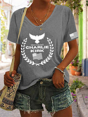 Women's patriot print T-shirt
