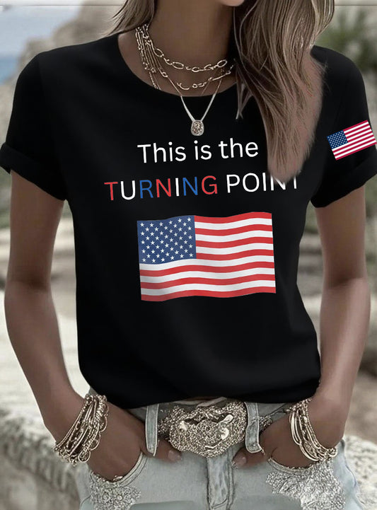 Women's This Is The Turning Point Printed T-shirt