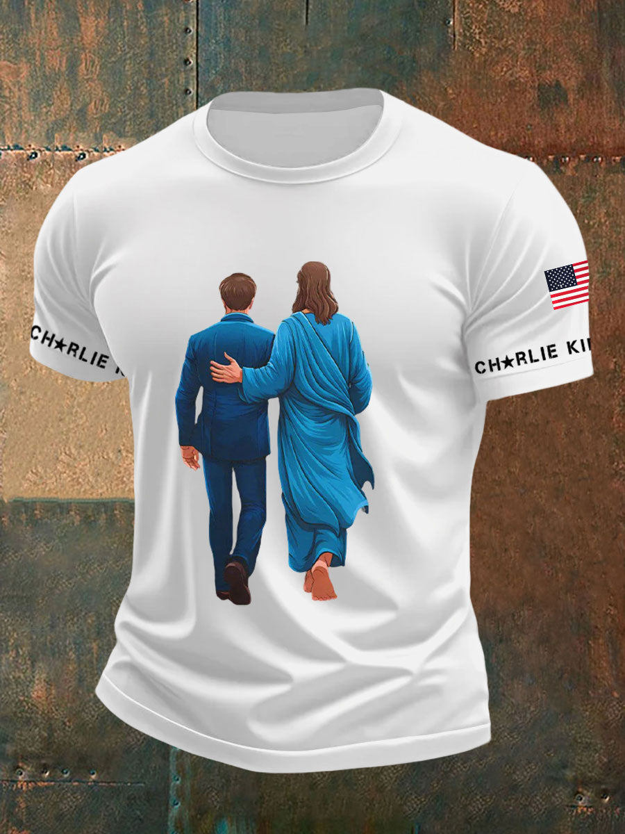 Men's A True Patriot Printed Casual T-Shirt