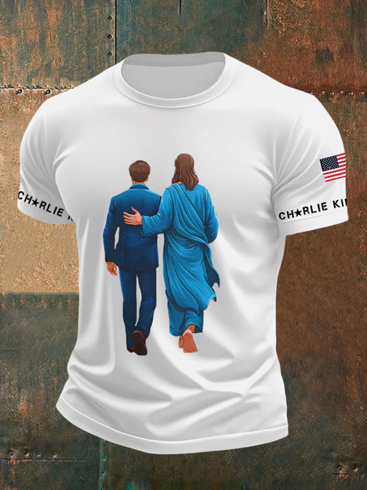 Men's A True Patriot Printed Casual T-Shirt
