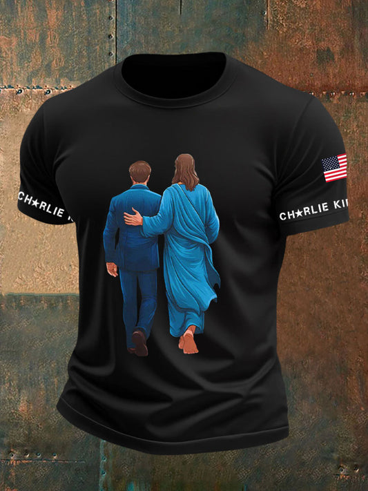 Men's A True Patriot Printed Casual T-Shirt