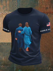 Men's A True Patriot Printed Casual T-Shirt