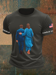 Men's A True Patriot Printed Casual T-Shirt