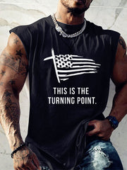 Men's This Is The Turning Point Printed T-shirt Vests