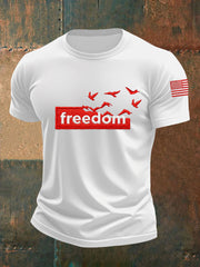Men's Freedom Liberty Flag Short-sleeved T-shirt