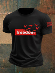 Men's Freedom Liberty Flag Short-sleeved T-shirt