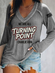 Women's We Are All Charlie Kirk! R.I.P Charlie Kirk Long-Sleeve T-Shirt