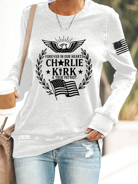 Women's R.I.P Charlie Kirk Long Sleeve Sweatshirt