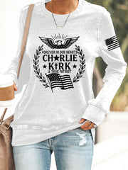 Women's R.I.P Charlie Kirk Long Sleeve Sweatshirt