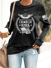 Women's R.I.P Charlie Kirk Long Sleeve Sweatshirt
