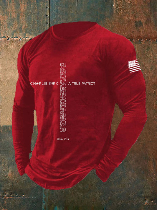 Men's A True Patriot Printed Casual T-Shirt
