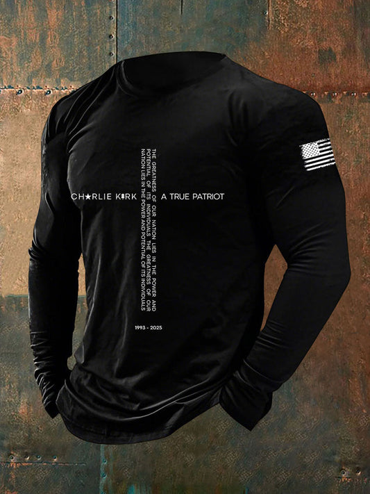 Men's A True Patriot Printed Casual T-Shirt