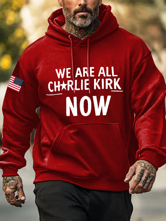 Men's A True Patriot Printed Casual Hoodie