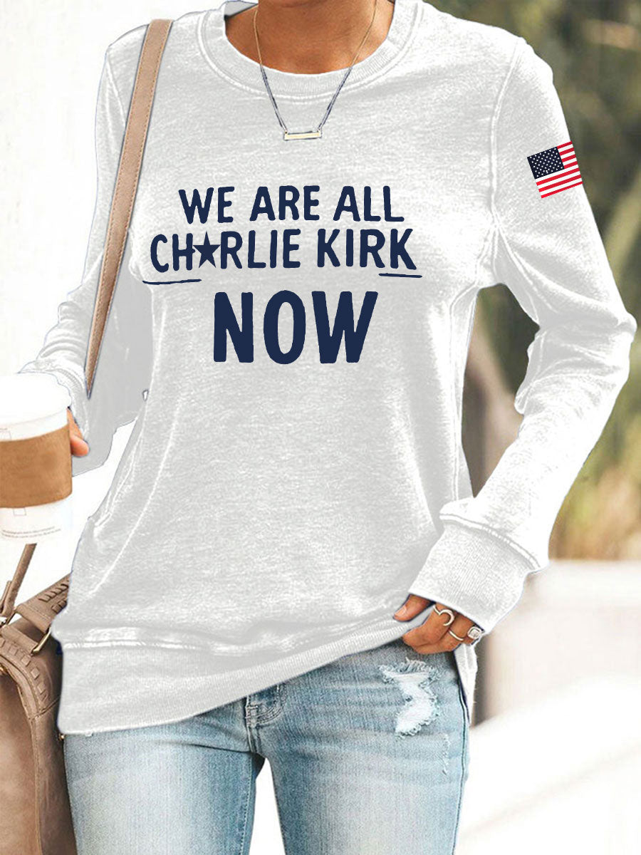 Women's A True Patriot Printed Casual Sweatshirt