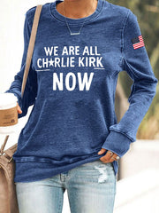 Women's A True Patriot Printed Casual Sweatshirt