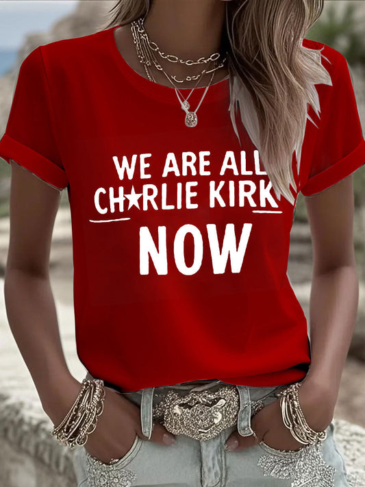 Women's A True Patriot Printed Casual T-Shirt