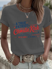 Women's A True Patriot Printed Casual T-Shirt