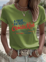 Women's A True Patriot Printed Casual T-Shirt