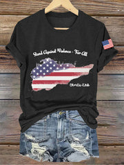 Women's Charlie Kirk Printed V-neck T-shirt