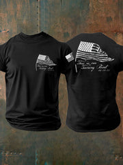 Men's Charlie Kirk Turning Point  imitation cotton short-sleeved T-shirt
