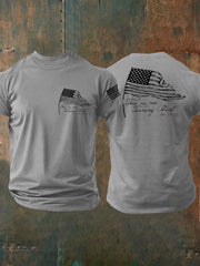 Men's Charlie Kirk Turning Point  imitation cotton short-sleeved T-shirt